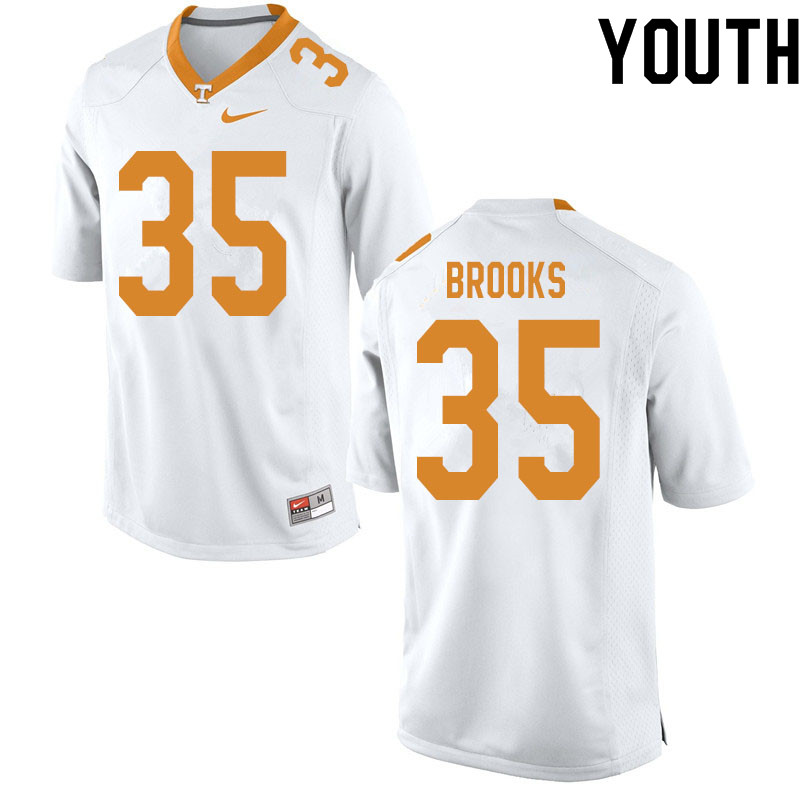 Youth #35 Will Brooks Tennessee Volunteers College Football Jerseys Sale-White - Click Image to Close